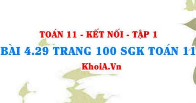 Bài 4.29 trang 100 SGK Toán 11 tập 1 Kết nối tri thức